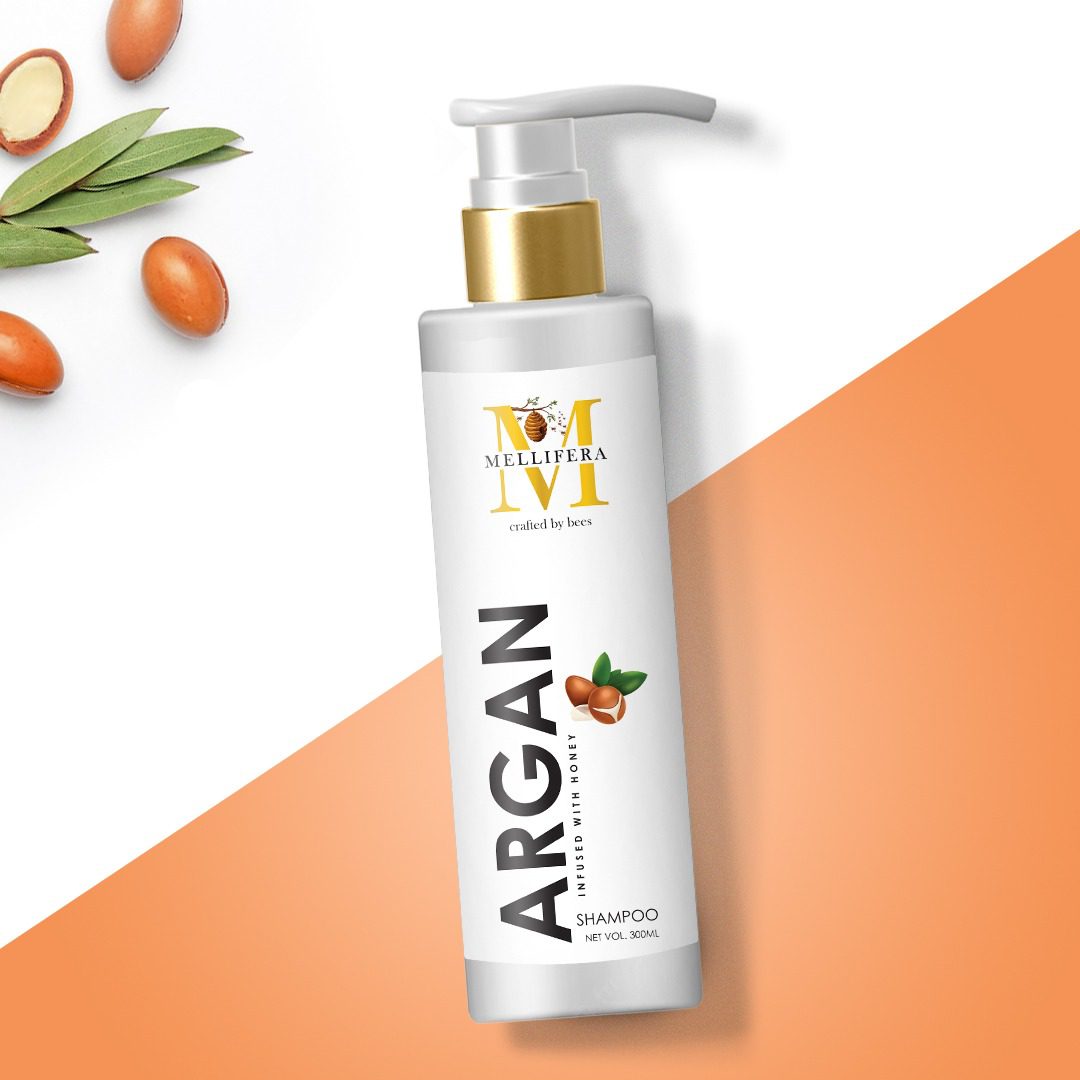 ARGAN OIL SHAMPOO INFUSED WITH HONEY Honeyman India's No.1 Pure